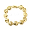 Summer Beach Brass Micro Pave Clear Cubic Zirconia Shell Shape Link Chain Bracelets LS-BJEW-C118-02B-G-5