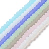 Imitation Jade Solid Color Glass Beads Strands EGLA-A034-J3mm-MD-M-1