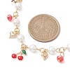Glass Beads & Pearl Beaded Bib Necklaces NJEW-JN04633-4
