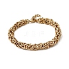 304 Stainless Steel Byzantine Chains Bracelets for Women BJEW-P399-01A-G-4