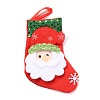 Cloth Hanging Christmas Stocking HJEW-B003-01-1