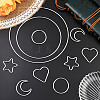 12Pcs 6 Styles Iron Ring for DIY Woven Net/Web with Feather IFIN-SP0001-50-7