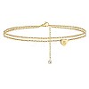 Heart Brass with Crystal Rhinestone Anklets FS-WGC43DA-10-1