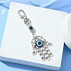 Alloy with Resin Evil Eye Pendant Decoration HJEW-JM01473-01-2