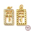 925 Sterling Silver Micro Pave Cubic Zirconia Charms STER-I010-05G-3