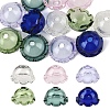 12Pcs 6 Colors Transparent Glass Bead Caps GLAA-YW0004-84-1