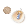 Natural Shell Pendants PALLOY-JF02645-3