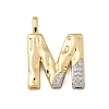 Brass Micro Pave Cubic Zirconia Pendants KK-B126-02G-M-1