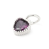 Brass Micro Pave Cubic Zirconia Pendants KK-H204-01S-03-2