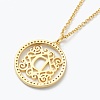 Brass Micro Pave Clear Cubic Zirconia Pendant Necklaces NJEW-J059-01D-3