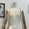Alloy & Imitation Pearl Multi-Layer Sexy Body Chains for Women WG0D9A8-02-1