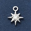 925 Sterling Silver Clear Cubic Zirconia 8-Pointed Star Charms STER-U009-06S-2