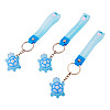 3Pcs PVC Tortoise Pendant Keychains KEYC-TADJ0001-02B-1