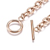 Unisex 304 Stainless Steel Cable Chain Bracelets X-BJEW-P245-39RG-3