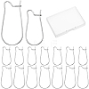 200Pcs 2 Size 304 Stainless Steel Hoop Earrings Findings STAS-CN0001-49-1