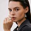 10 Pair 10 Style Alloy Dangle Earrings with 304 Stainless Steel Pins EJEW-AB00035-7