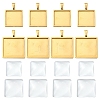 8Pcs 2 Styles 304 Stainless Steel Pendant Cabochon Settings STAS-YW0003-50-1