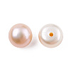 Half Drilled Natural Cultured Freshwater Pearl Beads PEAR-N020-06A-4