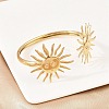 304 Stainless Steel Cuff Bangles for Women BJEW-A147-01B-G-3