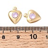 Brass Glass Charms KK-P340-09G-01-3