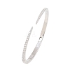 Brass Micro Pave Clear Cubic Zirconia Hinged Bangles BJEW-F528-01P-2