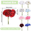 9Pcs 9 Colors Silk Cloth Artificial Flower AJEW-CA0005-10-2