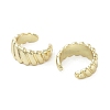 Rack Plating Brass Cuff Ring Finding EJEW-C081-15G-2