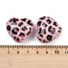 Printed Opaque Acrylic Beads OACR-S077-01B-3