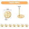 50Pcs Ion Plating(IP) 304 Stainless Steel Stud Earring Findings STAS-DC0012-98-2