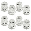 8Pcs Iron Alloy Badge Brooches JEWB-MA0001-03-1