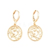 Clear Cubic Zirconia Abstract Face Dangle Leverback Earrings EJEW-N012-59-2