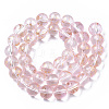 Transparent Spray Painted Glass Bead Strands GLAA-N035-03D-B06-2