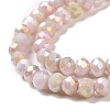 Faceted Electroplated Glass Beads Strands X-GLAA-C023-02-C12-5