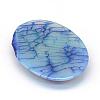 Oval Dyed Natural Crackle Agate Cabochons G-R349-30x40-03-3