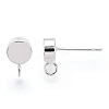 Brass Stud Earring Findings KK-T038-293S-2