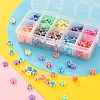 300Pcs 10 Colors Handmade Flower Printed Polymer Clay Beads CLAY-LS0001-08-6