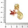 Brass Micro Pave Clear Cubic Zirconia Pendants CU-CBA4231-10G-4