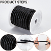 1 Roll Round Braided Cowhide Leather Cord NWIR-CL0001-01B-6