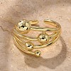 Brass Cuff Rings RJEW-C120-20G-2