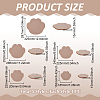5Pcs MDF Wood Ceramic Clay Craft Mold Set DIY-WH0349-400B-3