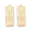 Rack Plating Textured Alloy Pendants PALLOY-T095-17G-1