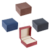 4Pcs 4 Colors Lychee Print Cardboard Watch Storage Gift Box CON-FH0001-54-1