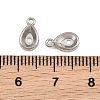 304 Stainless Steel Charm Rhinestone Settings SA-CBAC865-08E-P-3