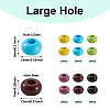120Pcs 6 Colors Opaque Acrylic European Beads SACR-TA0001-24-4