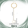 4Pcs Brass Satellite Chains Finger Ring Bracelets BJEW-HY0001-05G-2