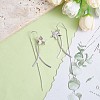 Anti-Tarnish Rhodium Plated 925 Sterling Silver Star with Chain Tassel Dangle Earrings JE1043A-3