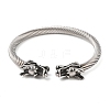 Viking 304 Stainless Steel Open Cuff Bangles for Men BJEW-U001-06B-AS-3