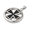 304 Stainless Steel Enamel Big Pendants STAS-Z067-07P-2