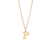 304 Stainless Steel Letter Pendant Necklaces NJEW-LP0001-53P-G-1