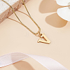 1pc 304 Stainless Steel Letter Pendant Necklaces NJEW-LP0001-38V-G-3